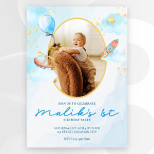 1st Birthday Invitation Card 003
