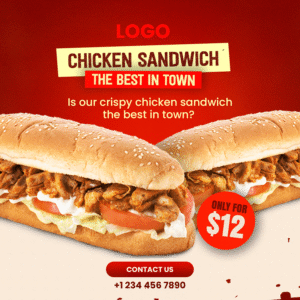 Chicken Sandwich Flyer Ad