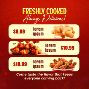 Fried Chicken Flyer Ad 003