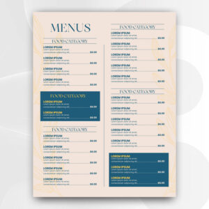 Restaurant Menu 007